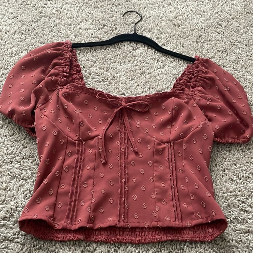 Baby Doll Milk Maid Y2K Top with Gathered Cap Sleeves & Ruched Back Y2K Med